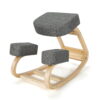Silla ergonómica con postura vertical color gris -Gymax