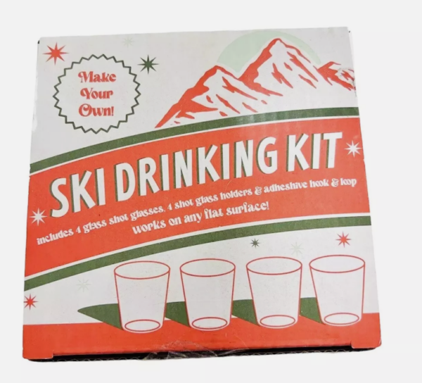 Juego de 4 chupitos para bebidas - Marca Ski Drinking Kit