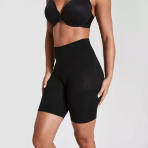 Faja moldeadora hasta la mitad del muslo para dama talla XL, color negro -ASSETS by SPANX