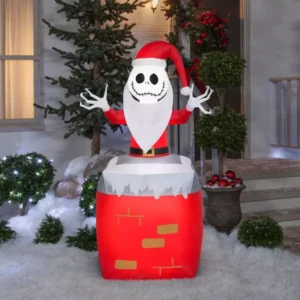 Alternative view of Inflable navideño de Jack Skellington 5.5 ft marca Disney