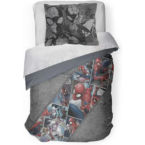 Juego de colcha de 3 piezas tamaño Full con diseño de Spiderman -Jay Franco