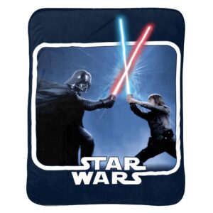 Manta de poliéster 157x229 para niños con diseño de Star Wars -Disney