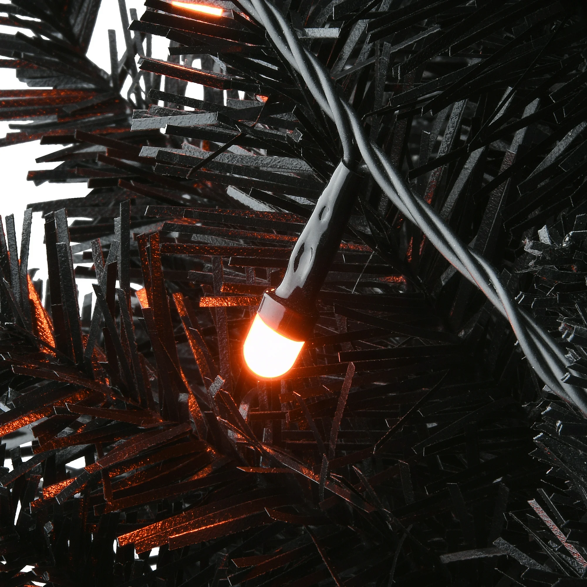 Árbol en maceta de 4" Pino con cadena de luces naranjas -National Tree Company - Imagen 4