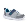 Zapatillas deportivas con velcro para niños pequeños, color gris y azul talla 4 - Kai Run
