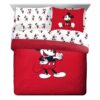 Juego de cama de 7 piezas: colcha con sabanas y fundas de Mickey mouse, tamaño full - Marca Saturday Park