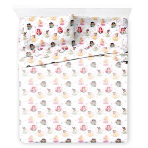 Alternative view of Juego de cama de 7 piezas: colcha con sabanas y fundas de princesas de disney, tamaño full - Marca Saturday Park