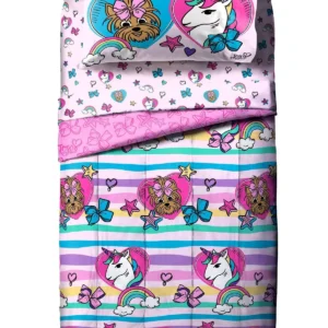 Juego de sabanas de 4 piezas tamaño Twin con diseño de Jojo Siwa  -Jay Franco