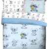 Juego de cama de 7 piezas: colcha con sabanas y fundas de Lilo & Stitch, tamaño queen - Marca Saturday Park