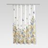 Cortina de ducha con estampado floral Medalla dorada 72x72"- Threshold
