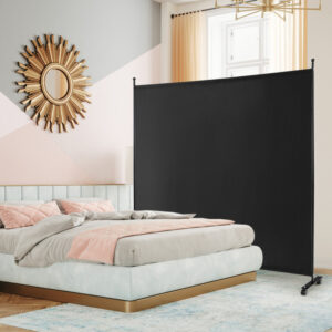 Divisor de habitaciones de 73x73"color negro -Costway