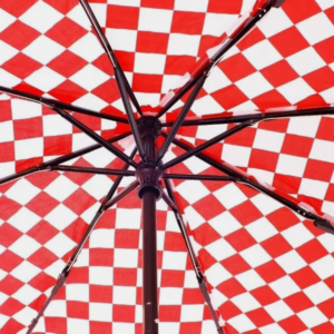 Alternative view of Paraguas compacto de viaje, rojo - Bullseye's Playground™