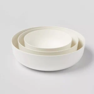 Alternative view of Paquete de 3 Bowls de plástico color blanco - Made By Design
