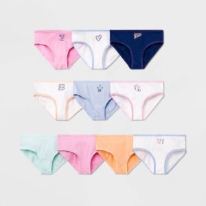 Paquete de 10 calzones para niña talla 12 colores variados