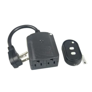 Par de tomacorrientes con mando a distancia color negro -Holiday Time