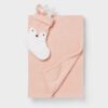 Juego de regalo: manta rosa y bota de ciervo - Marca Pillowfort