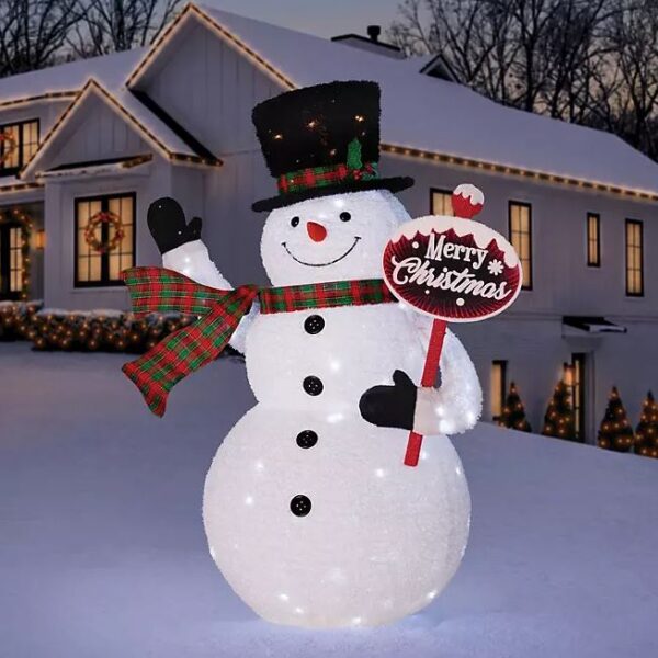 Muñeco de nieve Preiluminado de 6 ft marca Member's Mark