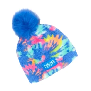 Alternative view of Paquete de gorro con pom para niñas y guantes afelpados talla única  -Justice