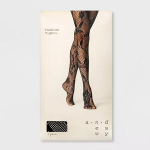 Alternative view of Medias de mujer con estampado floral de red mixta Talla M/L, Negro - A New Day™