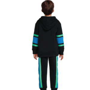 Alternative view of Conjunto de sudadera y jogger con forro polar para niños Talla 4-5, Negro - Cheetah