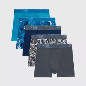 Paquete de 5 calzoncillos tipo bóxer para niños talla 8/10, color azul -Hanes