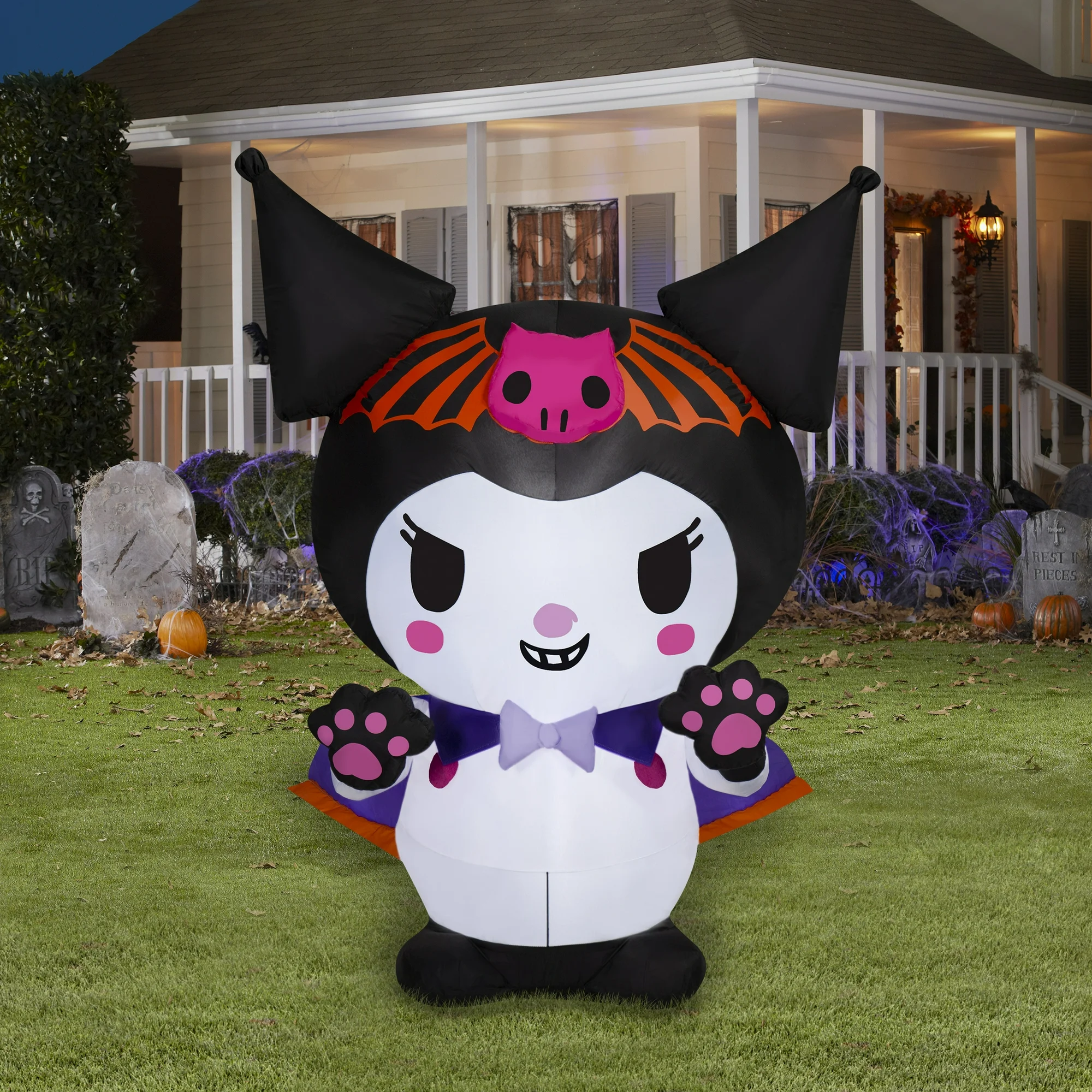Inflable para halloween de 4.5 pies de Kuromi con disfraz -Hello Kitty