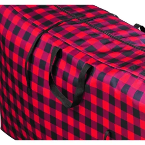 Alternative view of Bolsa de almacenamiento a cuadros rojos y negros para arboles hasta de 9 pies -Mainstays
