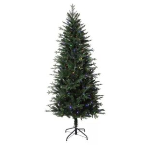 Árbol de navidad delgado de 6.5 ft multicolor - Marca Haute Decor