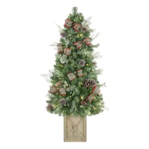 Arbol de navidad con base de maceta de 4.5 ft - Marca Home Accents Holiday