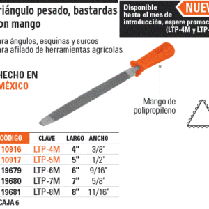 Alternative view of Lima en triángulo pesado 5' de 34 dpp con mango - TRUPER