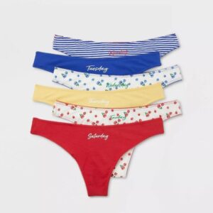 Paquete de 6 calzones para dama talla 7 estilo colorido marca Colsie