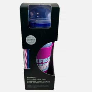 Alternative view of 5 vasos de plástico con tapa y popote de Starbucks de 24 oz