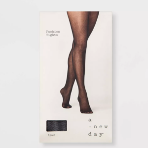 Alternative view of Medias transparentes de canalé para mujer Talla M/L, Negro - A New Day™