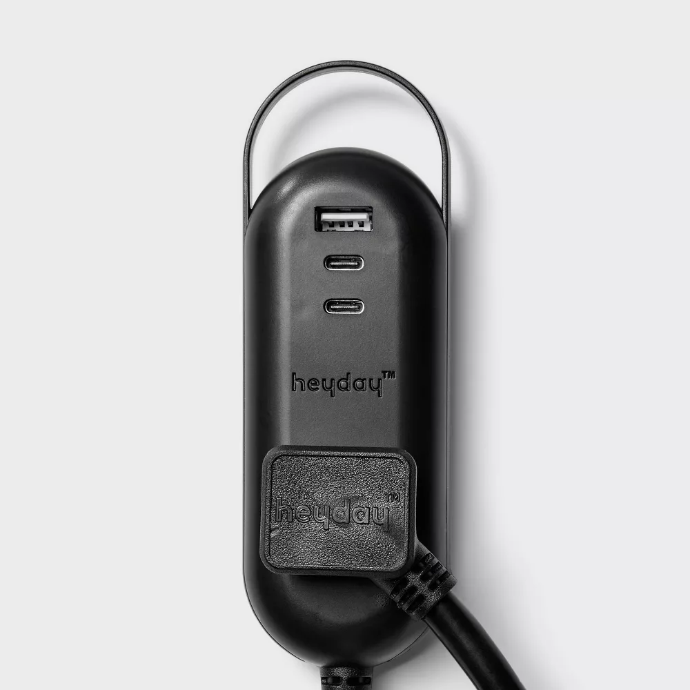 Cable de extensión con tomacorriente de 6' y puertos USB/USB-C - heyday - Imagen 2