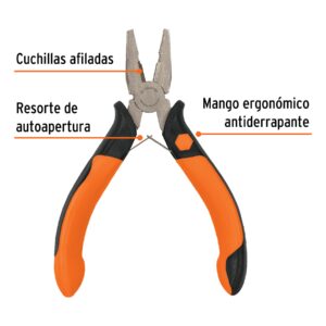 Alternative view of Mini pinzas para electricista de 5' con mango Comfort Grip - Truper