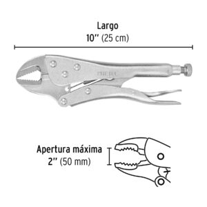 Alternative view of Pinza de presión 10' con mordaza recta - Pretul