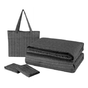 Alternative view of Juego de Edredón de 3 Piezas con Rayas Grises Full/Queen - Vince Camuto