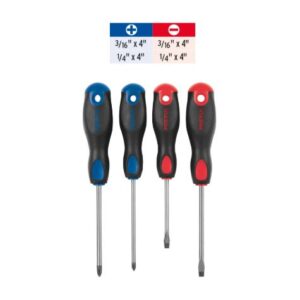 Alternative view of Juego de 4 desarmadores mixtos con mango cómodo - Marca Pretul