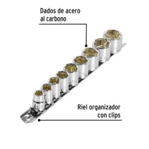 Alternative view of Juego de 9 dados cuadro de medidas variadas - Marca Pretul