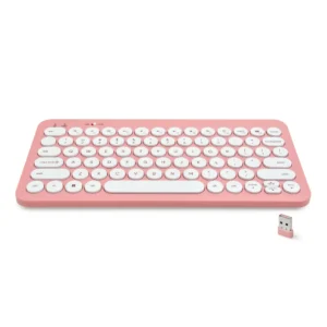 Alternative view of Mini Teclado Inalámbrico Compacto color rosa - Onn