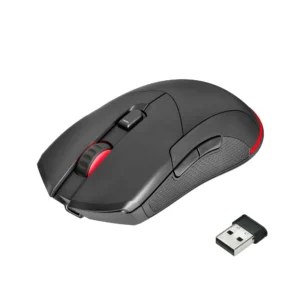 Alternative view of Mouse inalámbrico recargable con iluminación LED, 8 botones programables -Onn