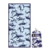 Toalla de playa de microfibra, secado rápido diseño de Tiburón -Shark