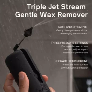 Alternative view of Limpiador de oídos eléctrico recargable color negro -Black Wolf
