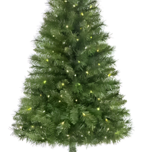 Arbol de navidad preiluminado Woodtrail con 100 luces LED de 4 pies - Home Accents Holiday