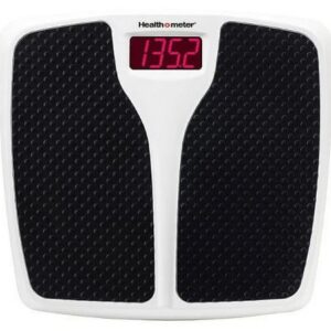 Báscula digital para peso corporal de 350 lb, color blanco y megro - Marca Health o beter