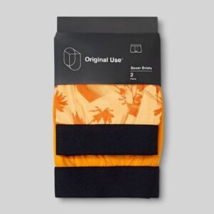 Alternative view of Paquete de 2 boxers naranjas para hombre, talla XS - Marca Original Use