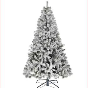 Árbol de Navidad nevado de 6,5 pies con luces LED blancas  -VEIKOUS