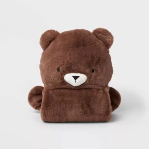 Alternative view of Manta con diseño de oso con capucha para niños