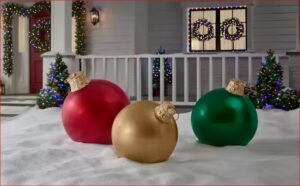 Decoración navideña de 3 esferas tamaño Jumbo - Cornelia