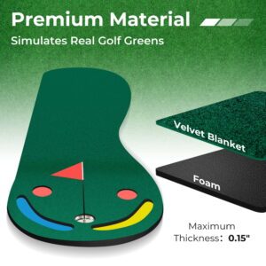 Alternative view of Juego de Tapete de Golf de 9,8 Pies X 3 Pies marca Costway