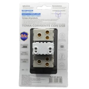 Alternative view of Tomacorriente con 2 puertos USB marca MEGALUZ